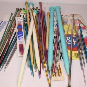 Knitting Needles, some Vintage, Plastic and Meta